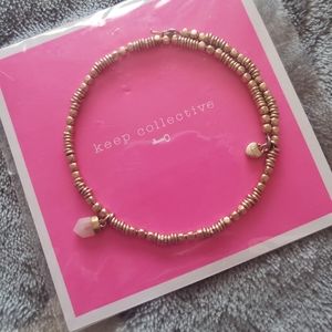 Love beaded wrap bracelet